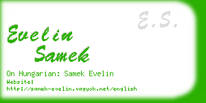 evelin samek business card